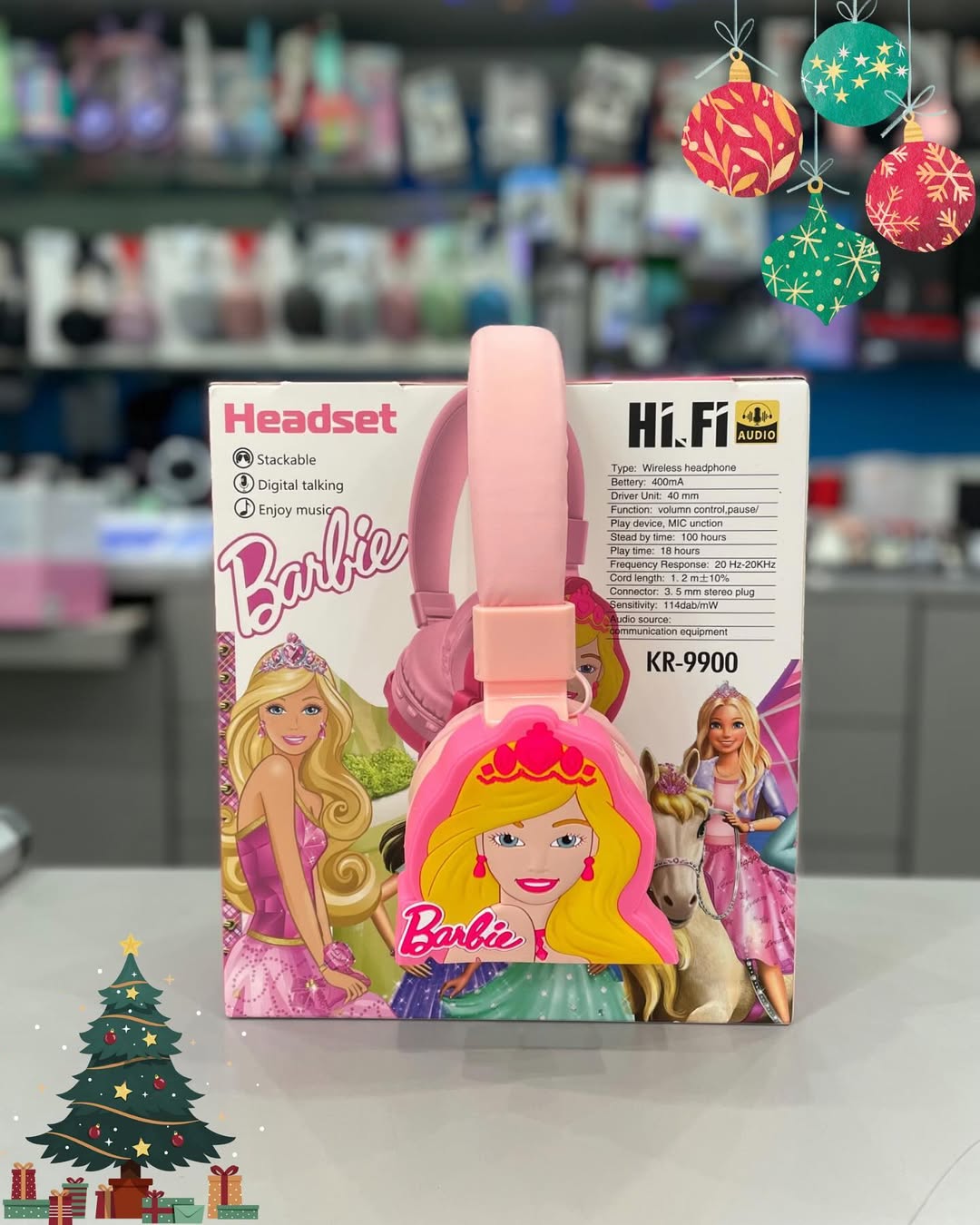 KR-9900 Wireless Stereo Headphones – Barbie Edition