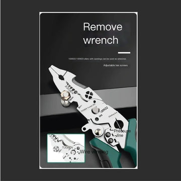 10 in 1 Multi-Function Wire Stripper With Cutters , High Quality Stainless Steel